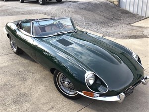 Green 1968 Jaguar XKE E-Type 4.2 Convertible