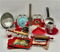 Vintage Kid's Kitchen Play Set Items