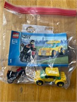 LEGO city car and motorcycle