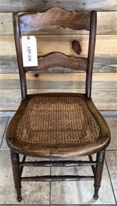 Walnut Cane Seated Ladies Chair