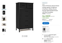 N4146  RichYa 6-Drawer Dresser, Black