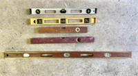 Vintage Wood and Brass Levels