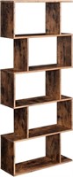 B8533  Bookcase, 5-Tier Shelving, Rustic Brown, 27