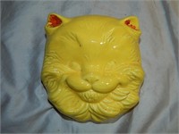 Vintage Ceramic Pottery Cat Wall Pocket Planter