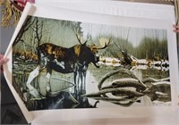 Don Rodell Moose Print on Canvas, 5/250