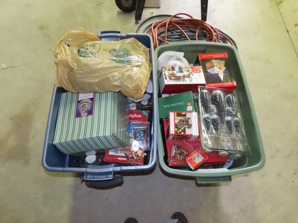 2 Totes of Christmas Items