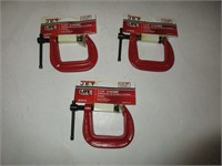 Set of 3 New C-clamps 1.5"