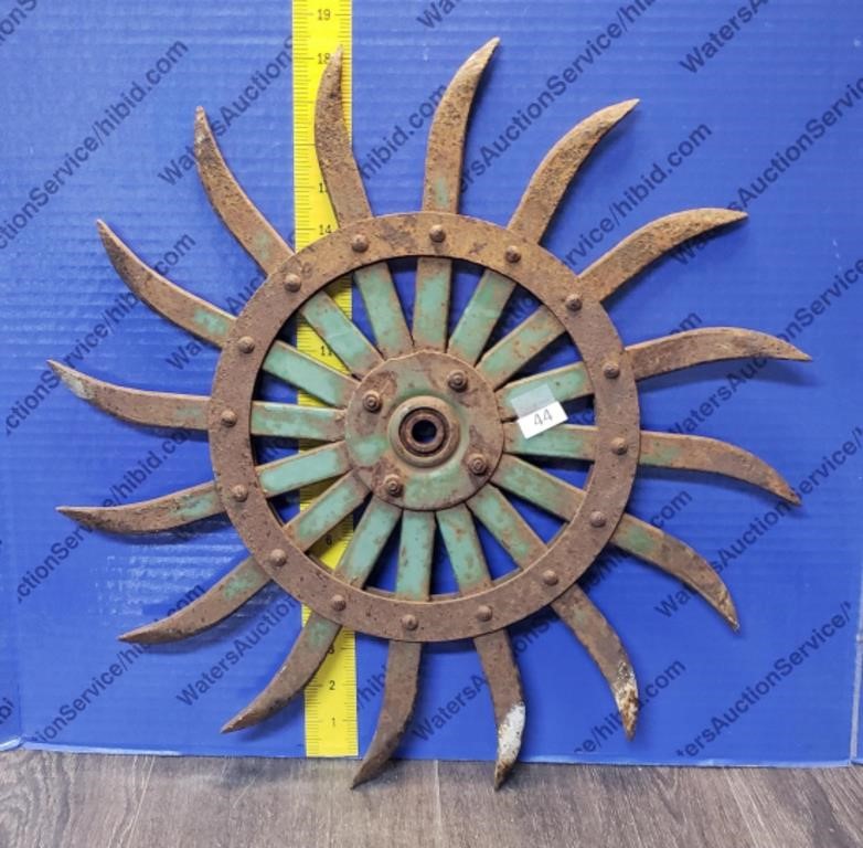 Vintage Rotary Hoe Wheel