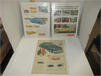 3 vintage Mercury car posters 1947–1954