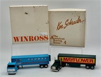 Collection of (4) Semi Truck Die-cast Replicas