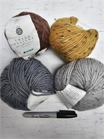 4x Tweed Delight Yarn, 109yds each