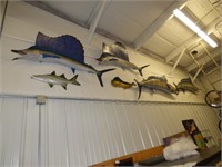 6 ASSORTED MOUNTED FISH