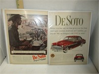 Pair of Vinage De Soto posters 1944 & 1949