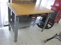 IRON BASE WORK BENCH WITH OUTLET-3 X 4