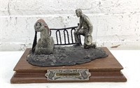 8x6" Chilmark Pewter the final meeting sculpture