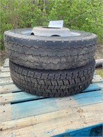 (2) 225/70R19.5 Rims And Tires