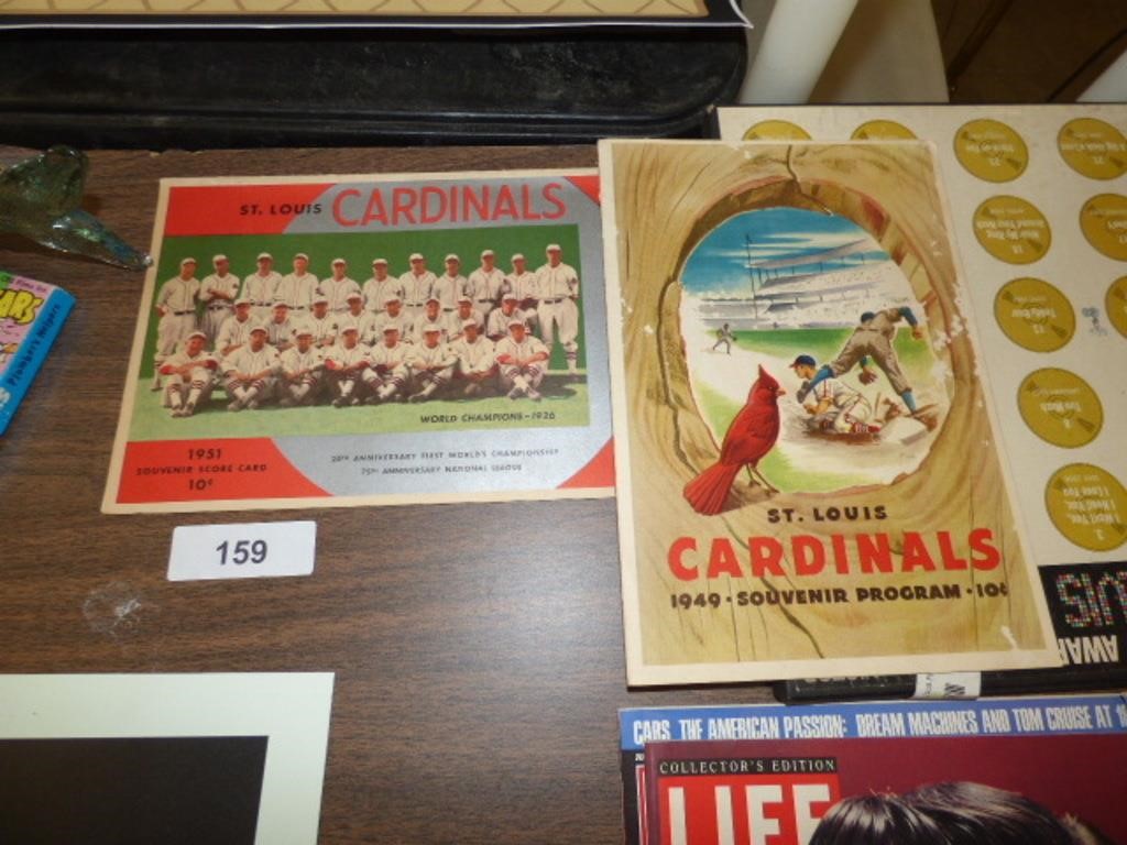 1949 & 1951 ST LOUIS CARDINAL GAME PROGRAMS