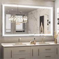 TETOTE LED Bathroom Mirror 55x36  Anti-Fog  Dimm