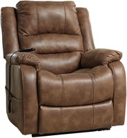 Yandel Faux Leather Power Lift Recliner  Brown