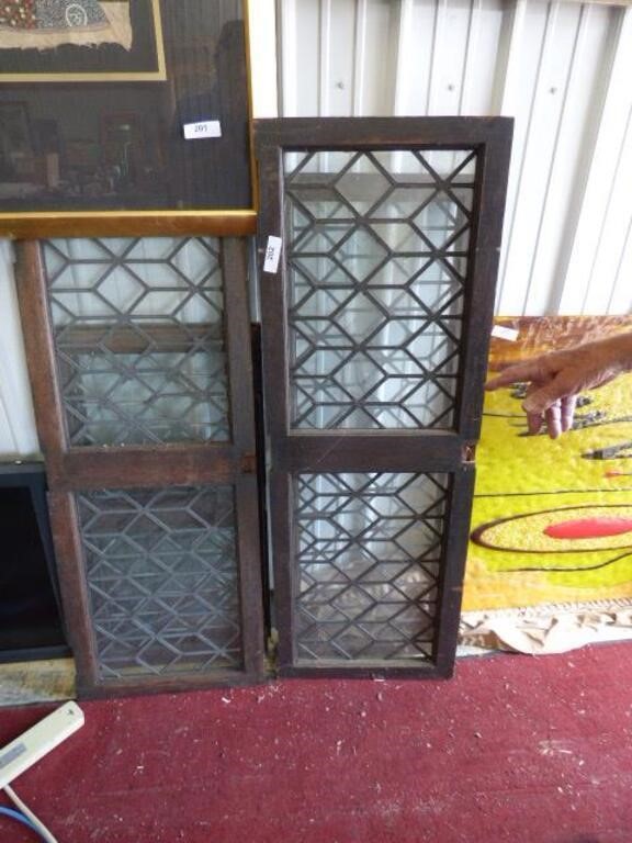 4 LEADED GLASS DOORS