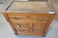 Wooden Commode w/ dovetailed drawers