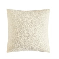 FM3586 Square Boucle Ivory Pillow, 18 in x 18 in
