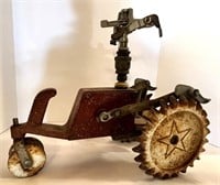 Heavy Vintage Cast Iron Lawn Water Tractor
