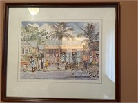 Barbados water colour print