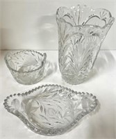 (3) Pieces of Pressed Glassware
