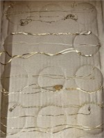 (9) 14 K Necklace Chains & Stick Pin