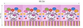 Happy birthday Hello Kitty tablecloths