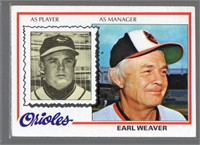 Earl Weaver 1978 Topps #211