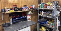 Two Walls of Car Parts, Cleaning, and Paint