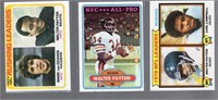 Lot of 3 Walter Payton Cards with Earl Campbell