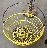 Yellow Egg Basket, Enamel w/ Rubber Coating