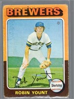 Robin Yount Rookie Card 1975 Topps #223