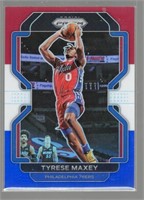 Tyrese Maxey Red White Blue Prizm 2021-22 Panini