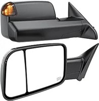 Smoked Power Heated Tow Mirrors Compatible With