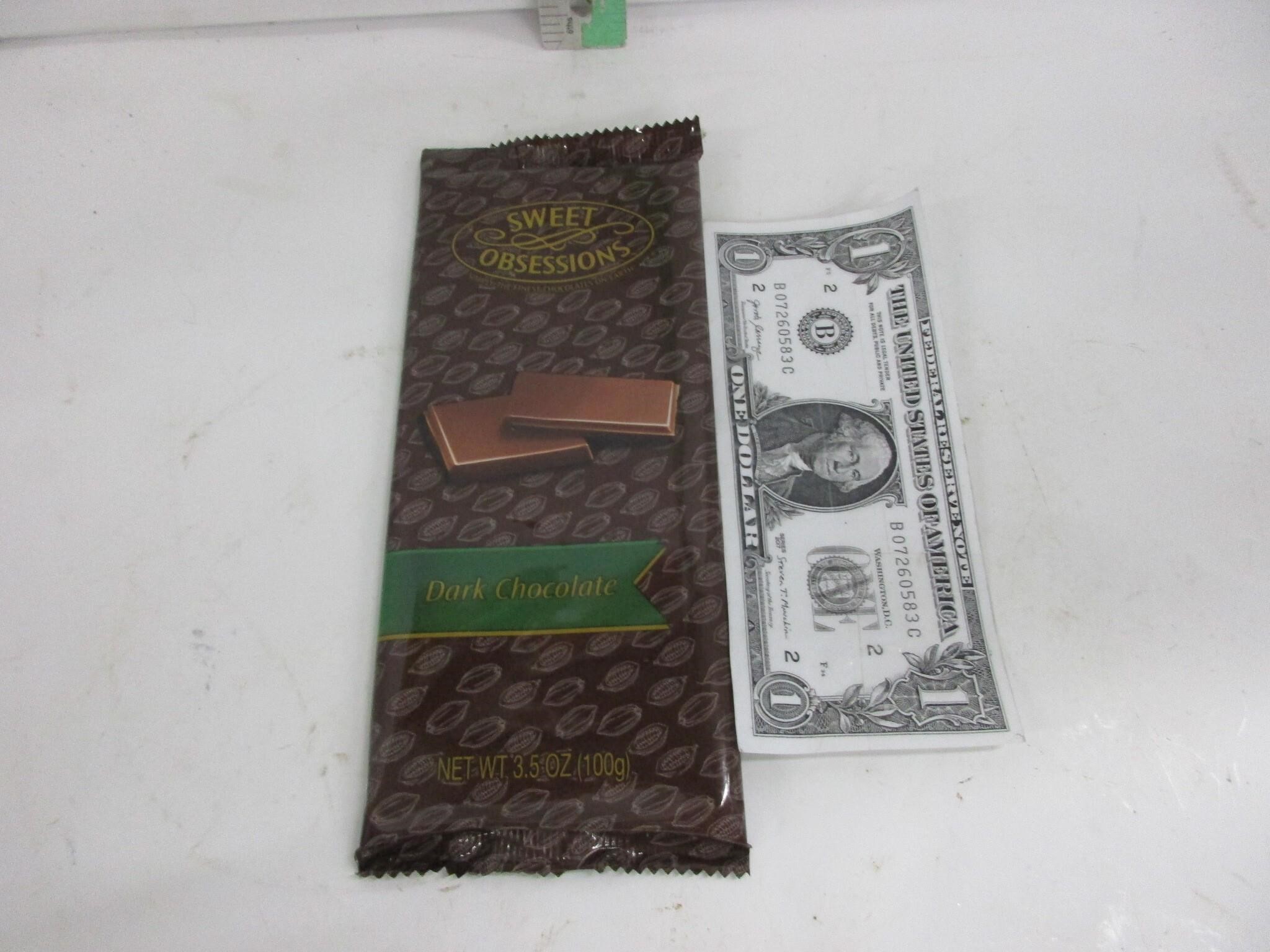 (12) premium dark chocolate bars, 3.5 OZ