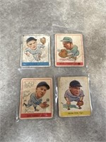 1938 Goudey Original baseball cards, set of 4