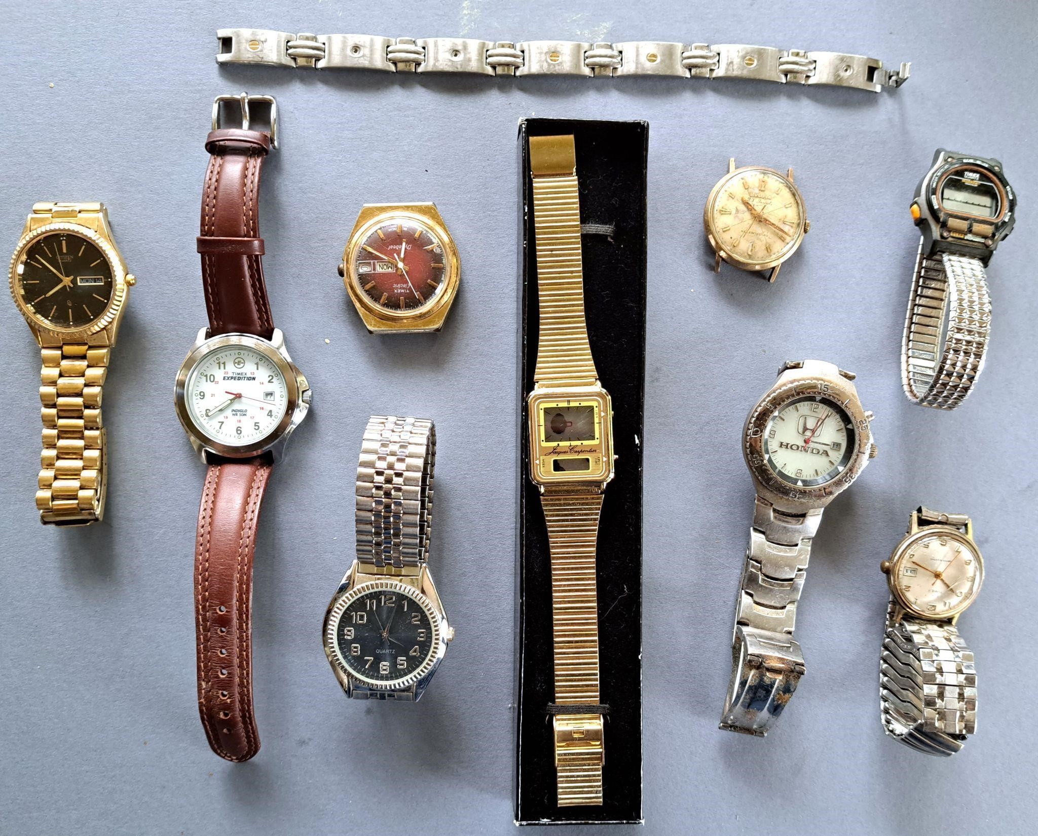 ASSORTED VINTAGE MENS WRIST WATCHES LOT