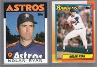 Lot of 2 Nolan Ryan Cards 1985 Topps #100 & 1990