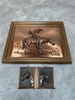 End of Trail Copper colored 3D framed picture and