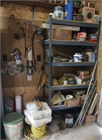 Metal Shelving and Contents