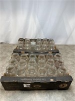 Assortment of clear glass mason/canning jars