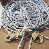 3M 100' Rope Lifeline With (2) Snap Hooks