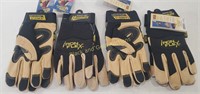 (4) Steiner Iron Flex Size Medium Work Gloves