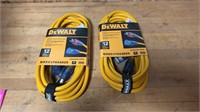 25’ DeWalt Lighted Extension Cords(New)