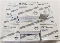(13) RB-4 Dual Cable Clips In Boxes