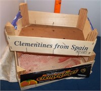 2 Clementine Wooden Fruit Crates